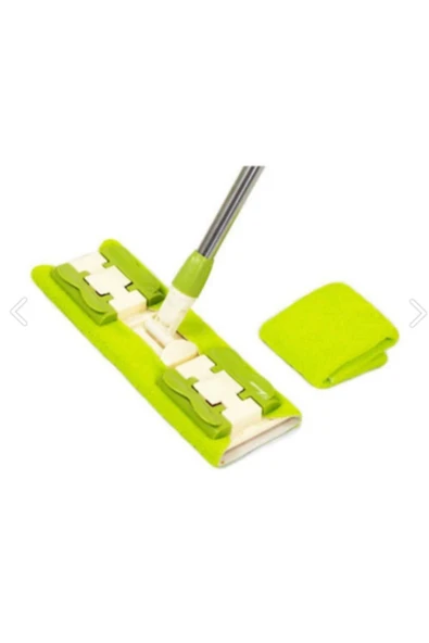 Yer Mopu Fayans Duvar Yüzey Temizlik Mikrofiber Paspas Mandallı Mop - Resim 2