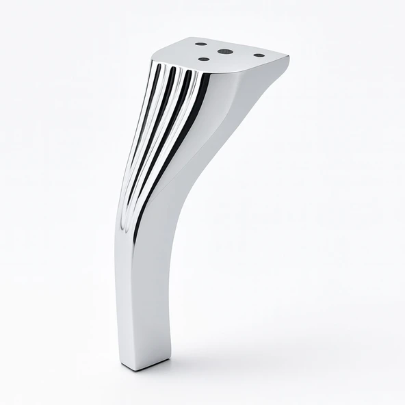 Kesit 14 cm Gümüş Krom Renk Metal Mobilya Ayağı Ayakları Ünite Baza Koltuk Kanepe Sehpa Ayakları - Resim 6