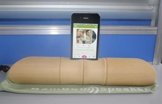 6 x 1 cm Girişli Kılıflı Bambu Ağacı Akustik Ses Yükseltici Aparat - Resim 5