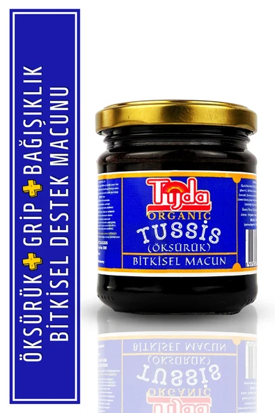 TİJDA Saf Bal, Arı Sütü, Polen, Propolis, Bitki Içerikli Tussis Bitkisel Macun 240 Gr