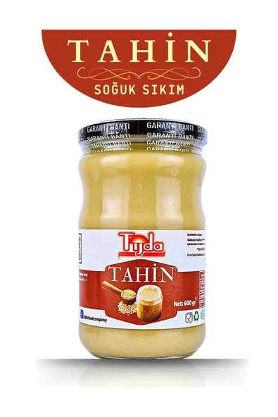 TİJDA Kepeksiz Bozkır Tahini (SOĞUK SIKIM) 600 Gr.