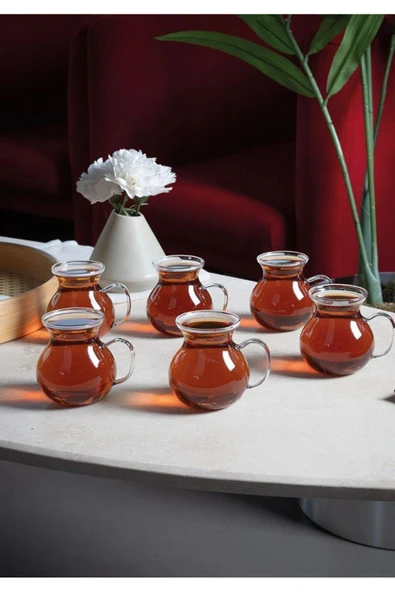 Keyfi Ala Borosilikat 6'lı Çay Bardağı Pinterest Bardak - Resim 2