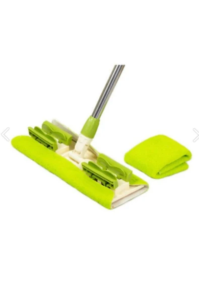Yer Mopu Fayans Duvar Yüzey Temizlik Mikrofiber Paspas Mandallı Mop - Resim 4