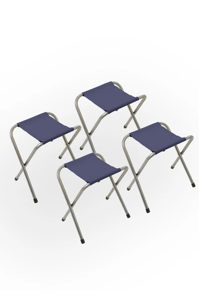 4 Adet Lacivert Tabure Katlanır Balıkçı taburesi, kamp taburesi, piknik taburesi ürün görseli