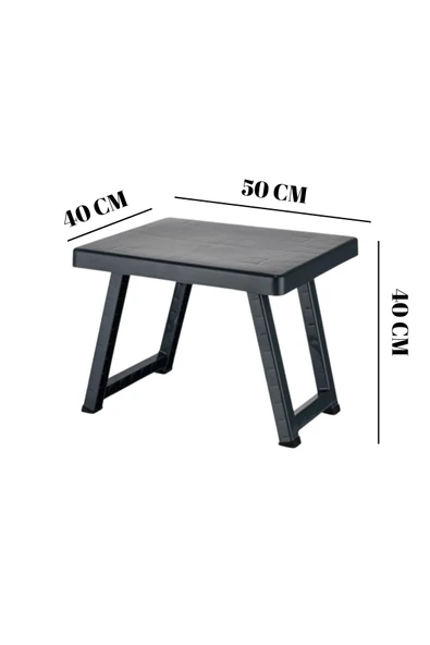 Portatif Plastik Piknik Sehpası Katlanabilir Bahçe - Balkon - Kamp Masası | Katlanır Sehpa - Resim 2
