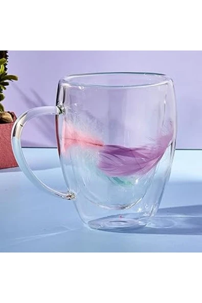 Double Feather Çift Cidarlı Kupa 350 Ml ürün görseli