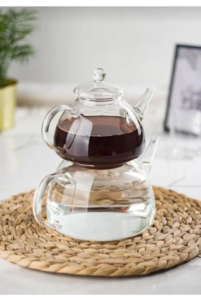 Dore Isaya Dayanıklı Borosilikat Cam Çaydanlık 750/1300 ml ürün görseli