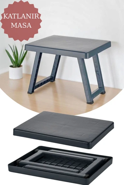 Portatif Plastik Piknik Sehpası Katlanabilir Bahçe - Balkon - Kamp Masası | Katlanır Sehpa ürün görseli