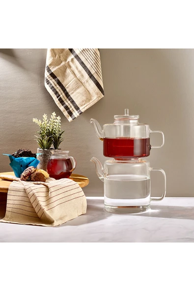 Tobby Borosilikat Cam Çaydanlık