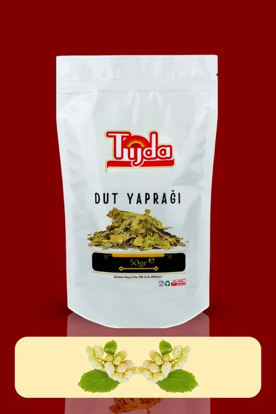 TİJDA Beyaz Dut Yaprağı Doğal 40 Gr.(bingöl/sivan Yöresi Coğrafi Işaret Belgeli Dut Ağaçlarıyaprağı) - Resim 3