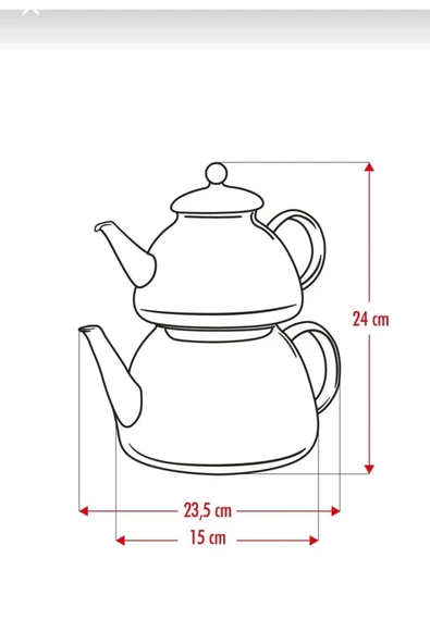 Dore Isaya Dayanıklı Borosilikat Cam Çaydanlık 750/1300 ml - Resim 3