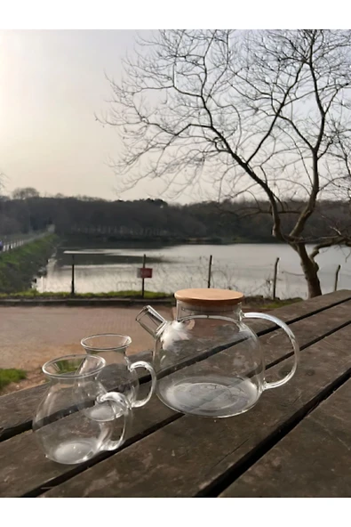 6'lı Keyfi Ala Borosilikat Cam Kulplu Çay Bardağı 200ml Bardak - Resim 3