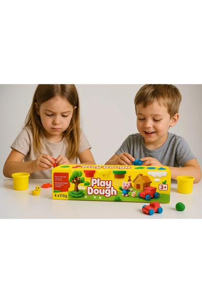 10 Parmak Oyun Hamuru 4 Renk %100 Natural ürün görseli