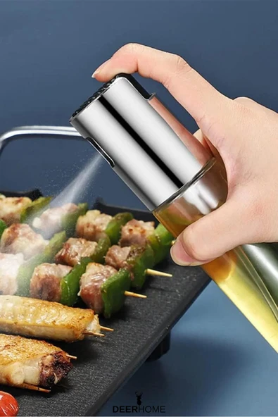 3 ADET Sprey Yağlık Cam Püskürtmeli Fısfıs 100 ml Yağdanlık Airfryer Yağ Sirke Limon - Resim 5