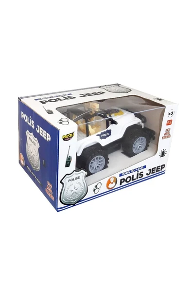 Uzaktan Kumandalı Çocuklar için Safari Polis Arazi Aracı Yarım Fonksiyon Oyuncak Jeep Araba - Resim 4