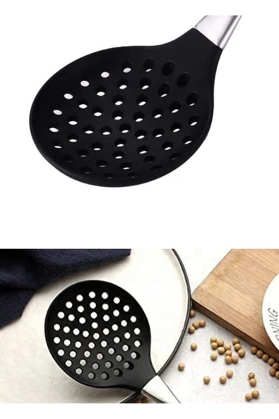 Silikon Kevgir Kaşığı Paslanmaz Saplı 35 cm ürün görseli