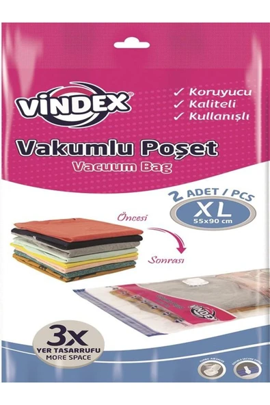 Forbest Leva Vindex Vakumlu Hurc 55 X 90 Cm Vakumlu Poşet Xlarge Boy 2'li ürün görseli