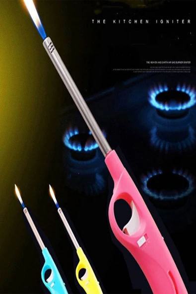 1 Adet Ocak Çakmağı Barbeküde Mutfakta Piknikte Sobada Kampta Gaz Ocağında Doldurulabilir Çakmak - Resim 3