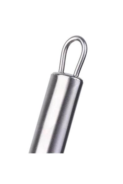 Silikon Kaşık Paslanmaz Saplı Servis Kaşığı Kırmızı 34 cm - Resim 3