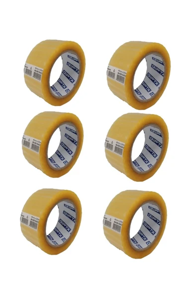 Koli Bandı 45mmx100 Metre Şeffaf Akrilik 6 Adet ürün görseli