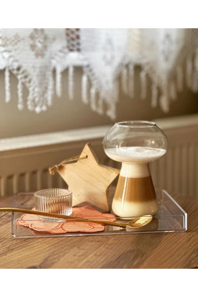 Mantar Model Borasilikat Cam Bardak (1 Adet ) ( Pipet Dahil Değildir) ürün görseli