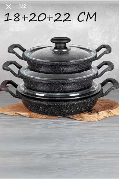 3 Lü Döküm Tava Sahan ürün görseli