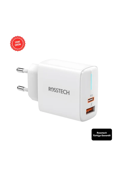 Ultra Hızlı Şarj Adaptörü Usb-C PD 20W + Usb-A Quick Charge 3.0
