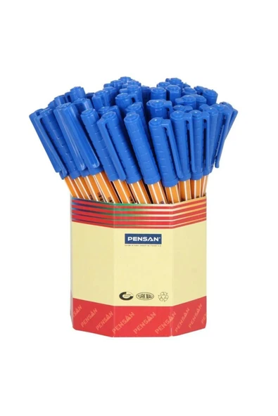 10 Adet Pensan Tükenmez Kalem Ofispen Mavi Kırmız Siyah ürün görseli