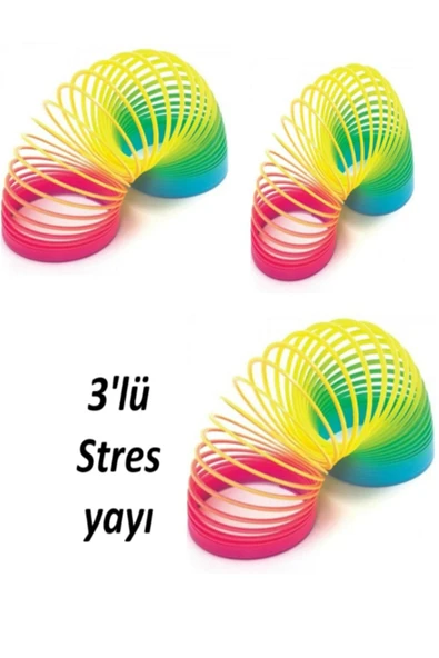 3'lü Stres Yayı Fosforlu Yay Fosforlu Oyuncak Yay ürün görseli