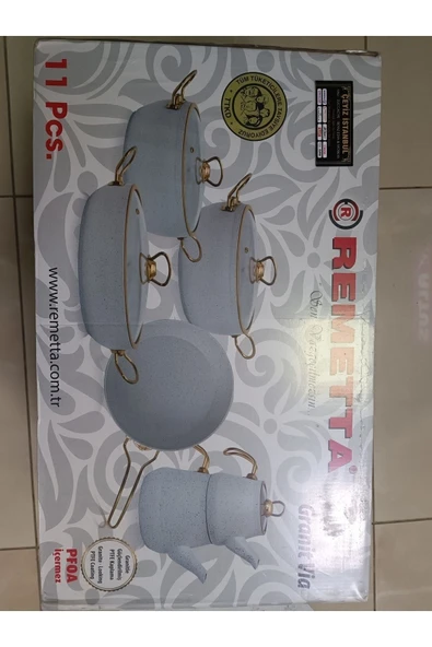 Granit Via 11 Prç. Tencere Seti Siyah Altıntoptic - Resim 3