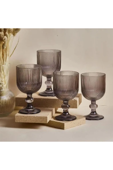 İmola 4'lü Bardak - Füme - 375 ml ürün görseli