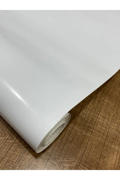 Dekoratif Yapışkanlı Folyo 45 Cm X 2 Mt Parlak Beyaz ürün görseli