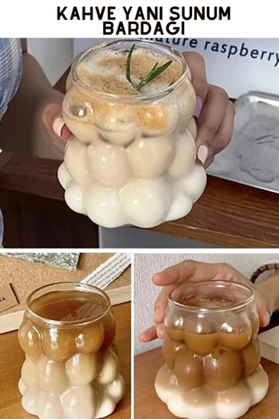 6 ADET Üzüm Bardak, Kahve Yanı Sunum Bardağı - Soğuk Ve Sıcak Kahve Bardağı ürün görseli