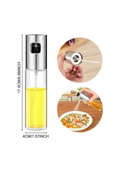 Sprey Yağdanlık Sıvı Yağ Zeytinyağı Pompası Yağlık Ve Sirkelik 100 ml - 5