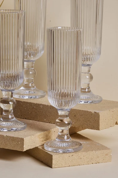 4 Parça Imola 4’lü Uzun Kadeh Takımı 160 ml 0 - 199 cc Cam Şampanya Kadehi - Resim 3