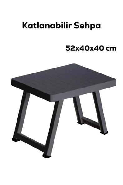 Katlanabilir Kamp Piknik Balkon Masası - Küçük Plastik Katlanır Sehpa ürün görseli