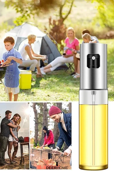 3 ADET Sprey Yağlık Cam Püskürtmeli Fısfıs 100 ml Yağdanlık Airfryer Yağ Sirke Limon - Resim 7