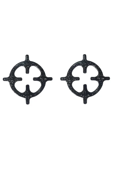 2 Adet Yuvarlak Cezvelik Ocak Küçültücü Siyah Kırçıllı Emayeli ürün görseli