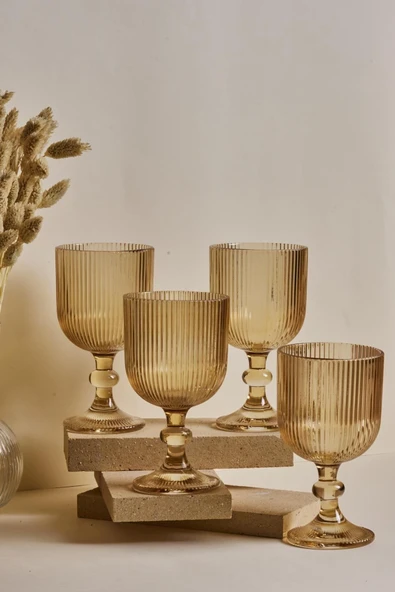 Cam Imola Amber 4'lü Geniş Kadeh Takımı 375 ml 4 Parça Beyaz Şarap Kadehi 250 - 499 ml ürün görseli