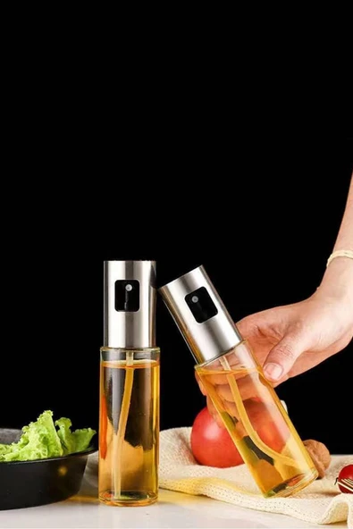 Sprey Cam Yağdanlık 100 ml Fısfıs Yağdanlık Sirke Airfryer Zeytinyağı Limon Yağ Püskürtücü Yağlık - 8