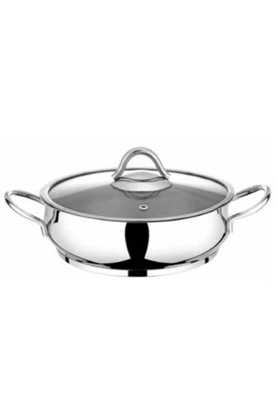 Serena Basık Çelik Tencere 30 Cm ürün görseli