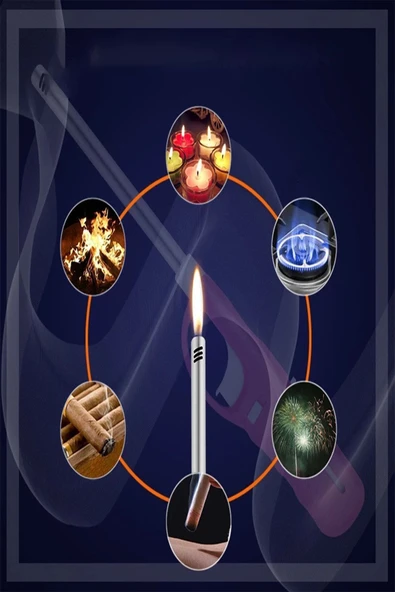 1 Adet Ocak Çakmağı Barbeküde Mutfakta Piknikte Sobada Kampta Gaz Ocağında Doldurulabilir Çakmak - Resim 4