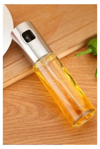 Sprey Yağlık Cam Püskürtmeli Fısfıs 100 ml Yağdanlık Airfryer Yağ Sirke Limon Püskürtme Şişesi - Resim 2