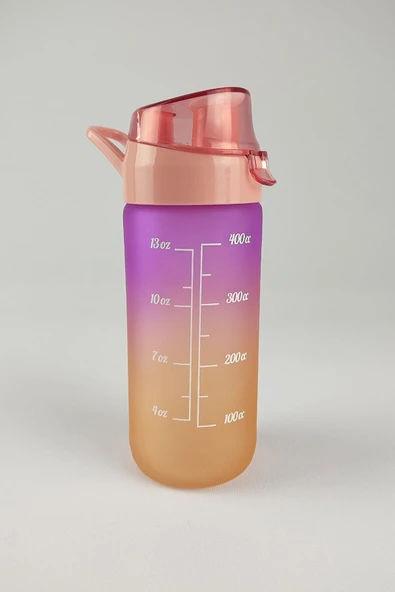 Matara (Suluk) Çift Renk Boyalı Ölçü Baskılı Cam Yavruağzı 500 Cc - Resim 3