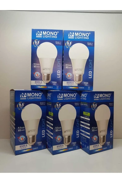 Led Ampül 9,5 Watt=85 Watt Beyaz-6500k 1150 Lumen ( 5 Adet) ürün görseli