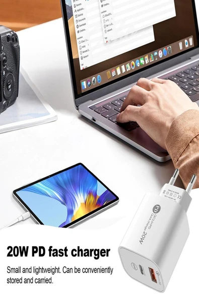 thestorex Cihazı Hızlı Şarj Aleti Pd 20w Qc3.0 Type-c Pd Usb Şarj Port Şarj Adaptörü gextr 6