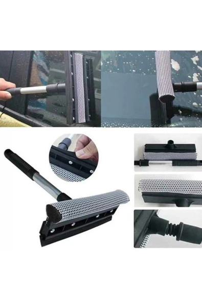 Lüx Cift Tarafli Teleskopik Cam Silme Paspası Ve Cekpasi - Gri ürün görseli
