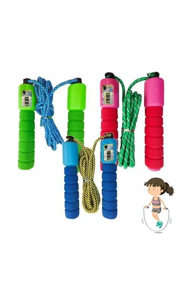 Çocuk Ve Yetişkin Atlama Ipi Kendinden Sayaçlı Plastik Gövdeli 2 Metre 1 Adet ürün görseli