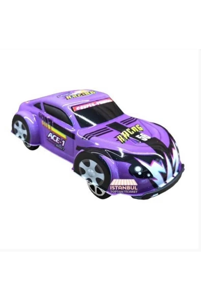 Oyuncak Çek Bırak Araba Plastik Renkli Oyuncak Araba 4 Adet - Resim 3