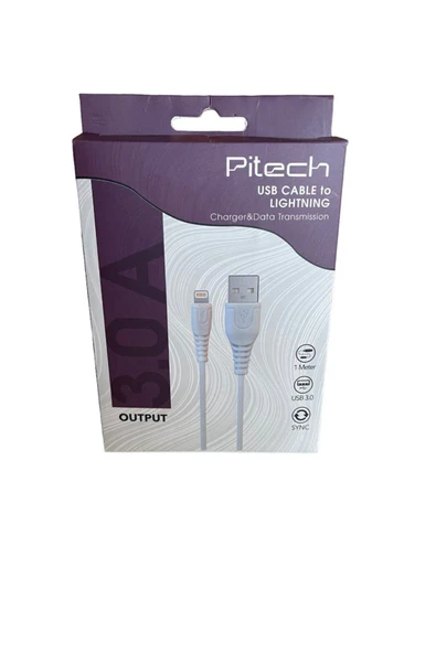Pitech Iphone Usb Cable To Lightning Hızlı Şarj Lightning Şarj Kablosu ürün görseli